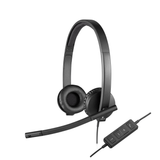 Logitech H570E USB Stereo Headset With Noise-Cancelling Mic Black 981-000575