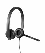 Logitech H570E USB Stereo Headset With Noise-Cancelling Mic Black 981-000575