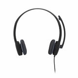 Logitech H151 Stereo Headset With Noise-Cancelling Mic Black 981-000589