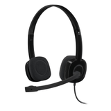 Logitech H151 Stereo Headset With Noise-Cancelling Mic Black 981-000589