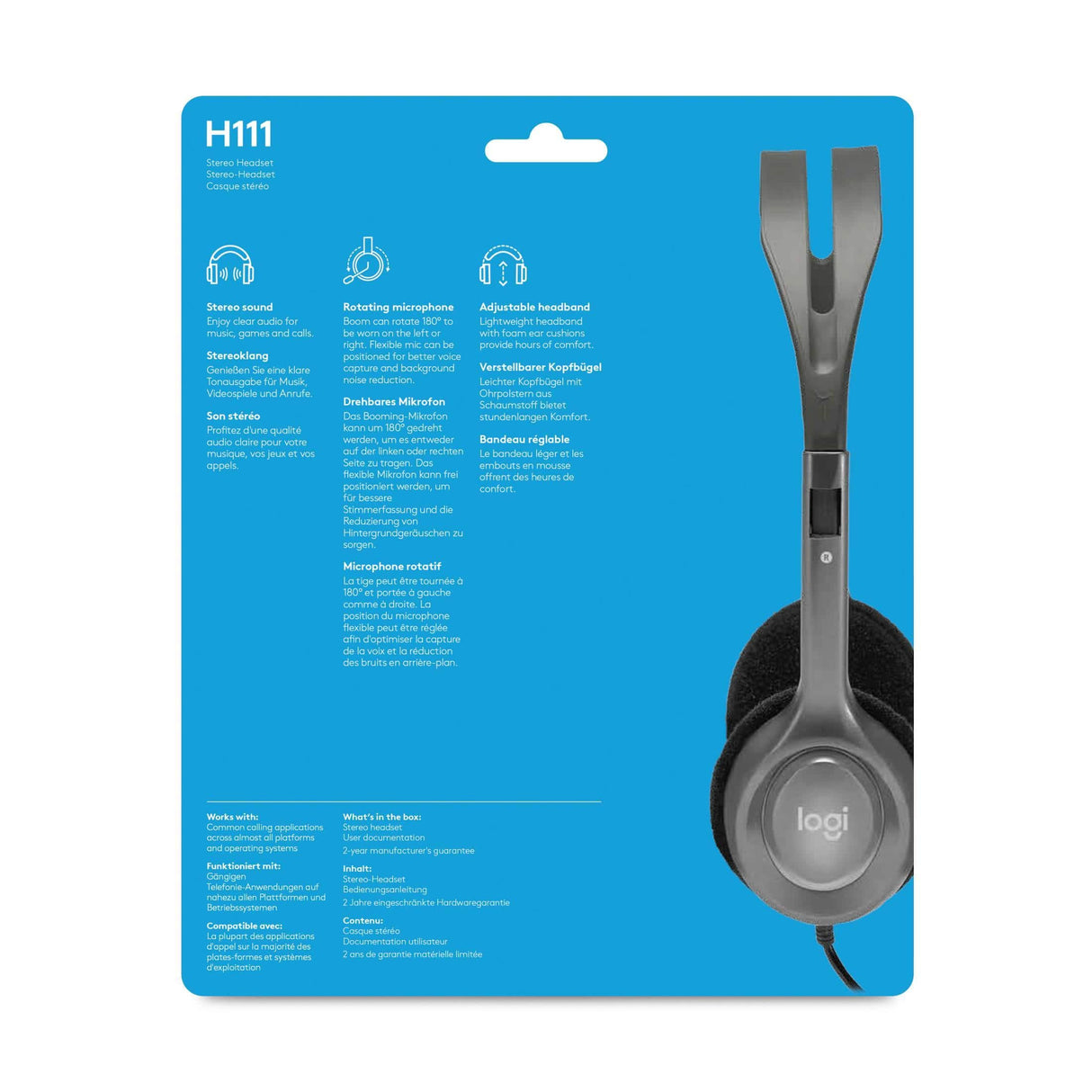 Logitech H111 Headphone - Stereo 981-000593