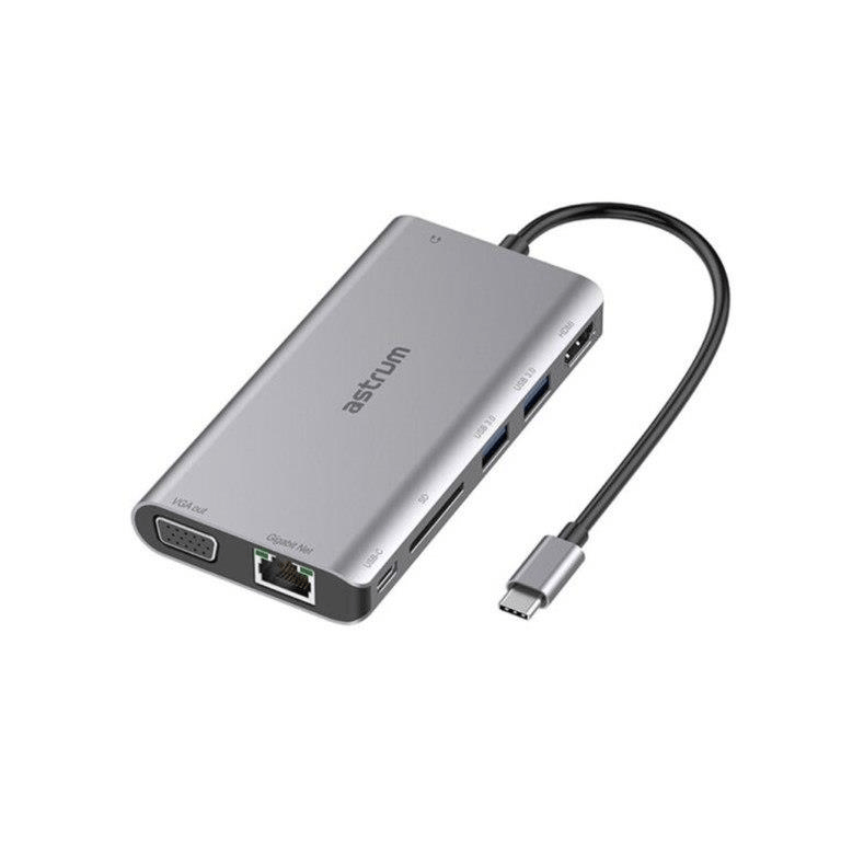 Astrum DA080 8-in-1 USB-C Universal Docking Station Adapter A38008-B