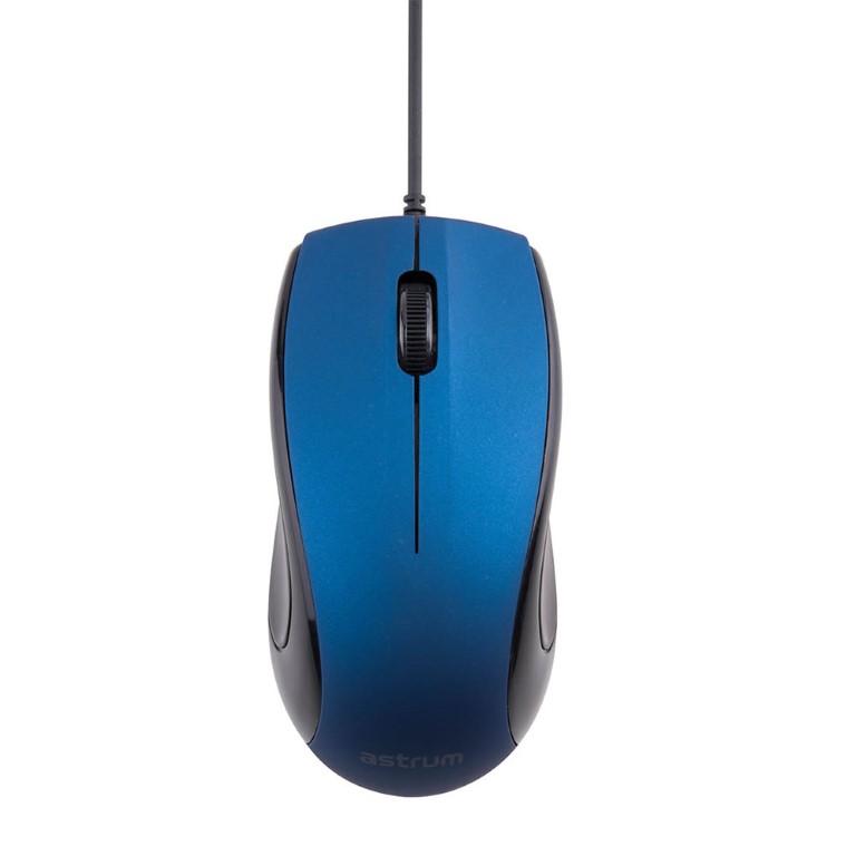 Astrum MU110 3B Wired Large Optical USB Mouse Blue A82011-C