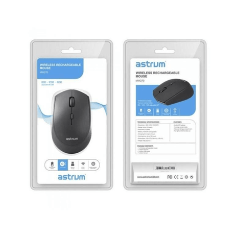 Astrum MW270 3B 2.4Ghz Rechargeable Wireless Mouse A82527-N