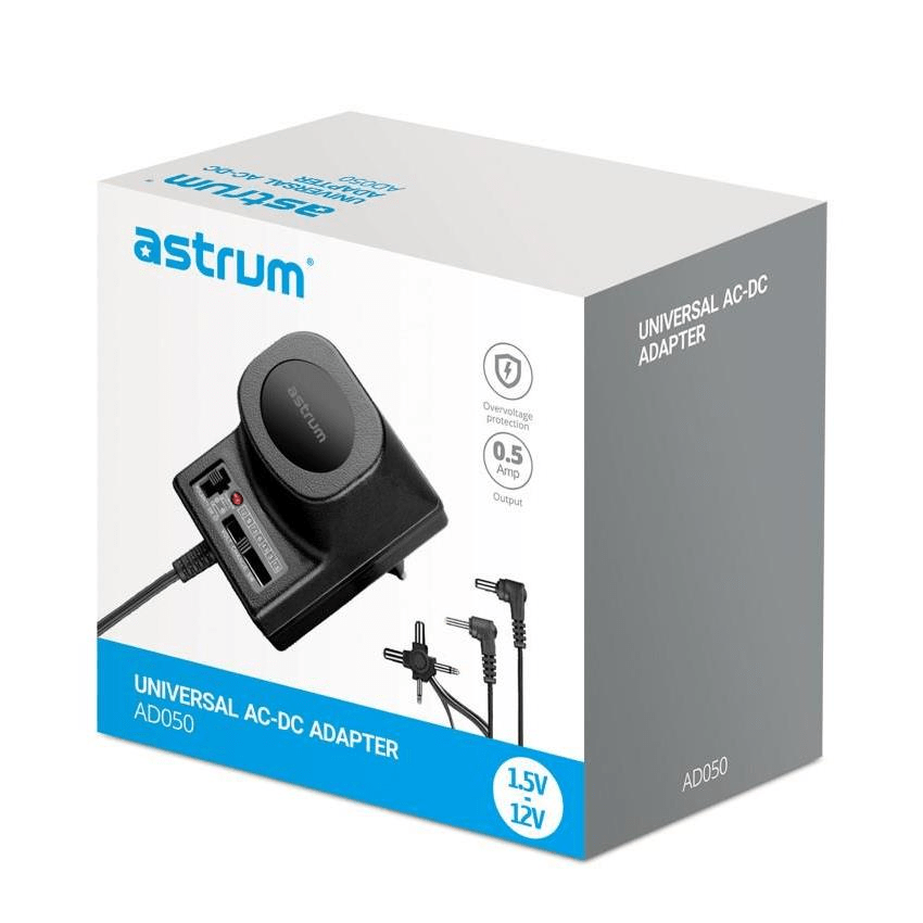 Astrum AD050 6W Universal AC-DC Adapter 1.5V-12V A92605-B