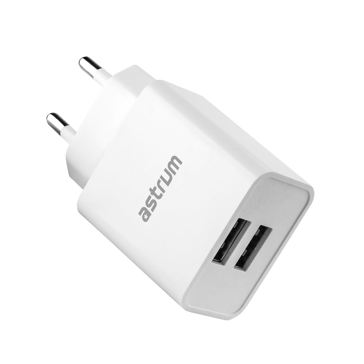 Astrum Pro Dual U24 12W 2.4A USB Wall Charger White A92624EW