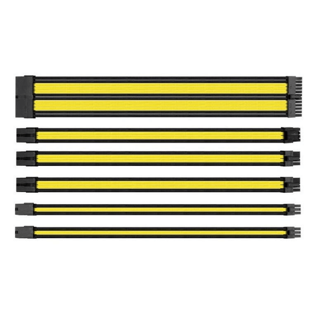 Thermaltake TtMod Sleeve Cable Extension Yellow/Black 0.3m AC-047-CN1NAN-A1