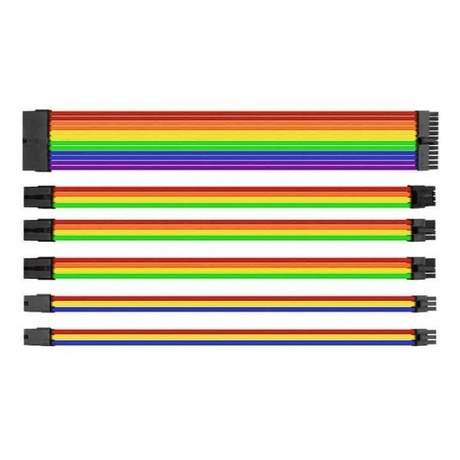 Thermaltake 0.3m TtMod Sleeve Cable Rainbow AC-049-CNONAN-A1