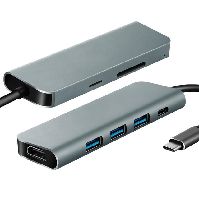 Parrot 7-in-1 USB C Hub HDMIx1 USB 3.0x3 DPx1 SDx1 TFx1 AD3004