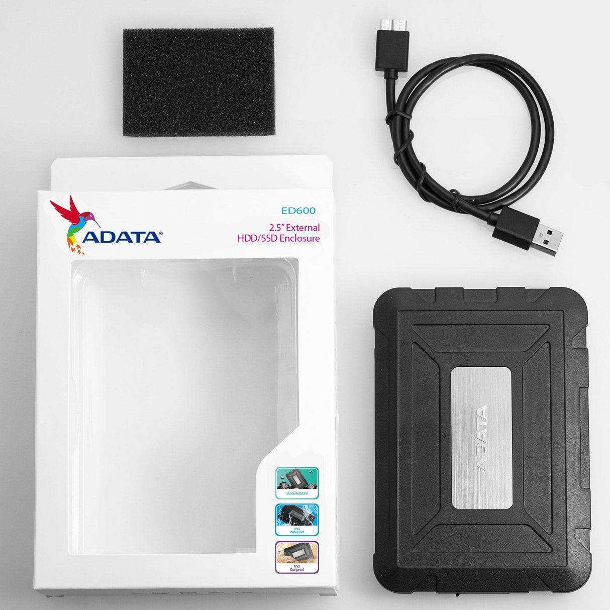 ADATA ED600 HDD/SSD enclosure Black 2.5"