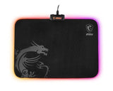 MSI AGILITY GD60 RGB Pro Gaming Mousepad '386mm x 290mm, Pro Gamer Silk Surface, Iconic Dragon design, Anti-slip and shock-absorbing rubber base, RGB edges'