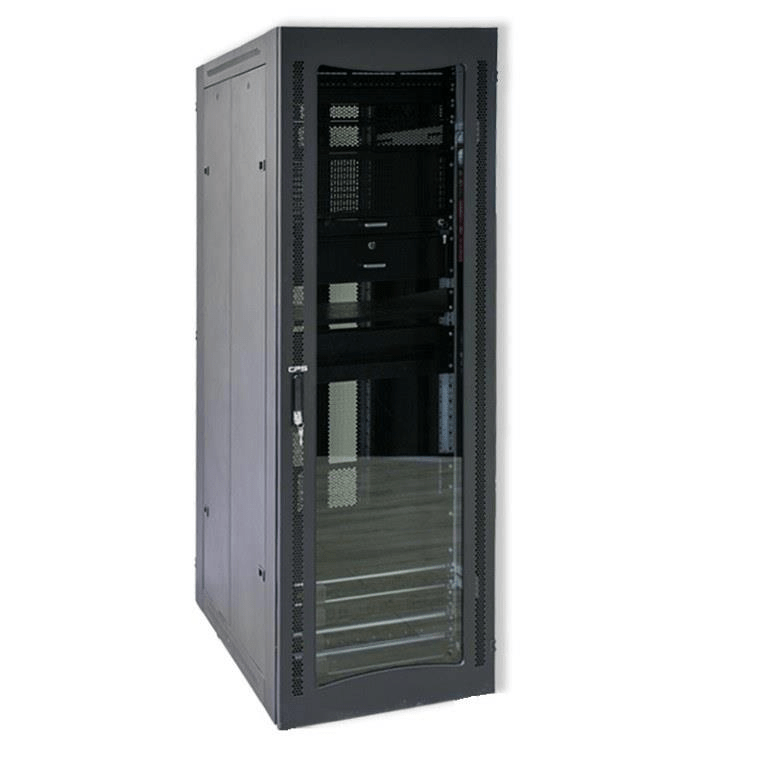 CPS 47U 600mm x 1000mm Glass Floor Server Cabinet AP6047.GLA.B