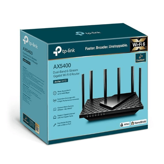 TP-Link Archer AX72 AX5400 Dual-Band Gigabit WiFi 6 Router