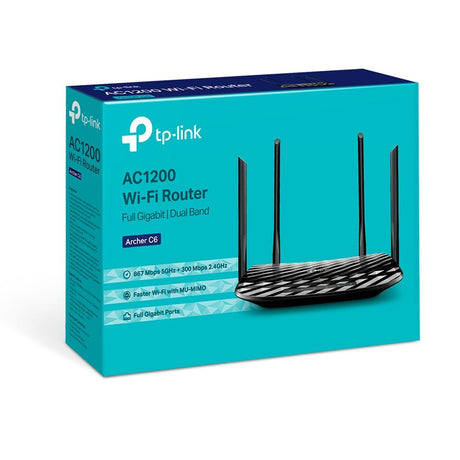 TP-Link Archer C6 Wi-Fi 5 Wireless Router - Dual-band 2.4GHz and 5GHz Fast Ethernet White ARCHER C6