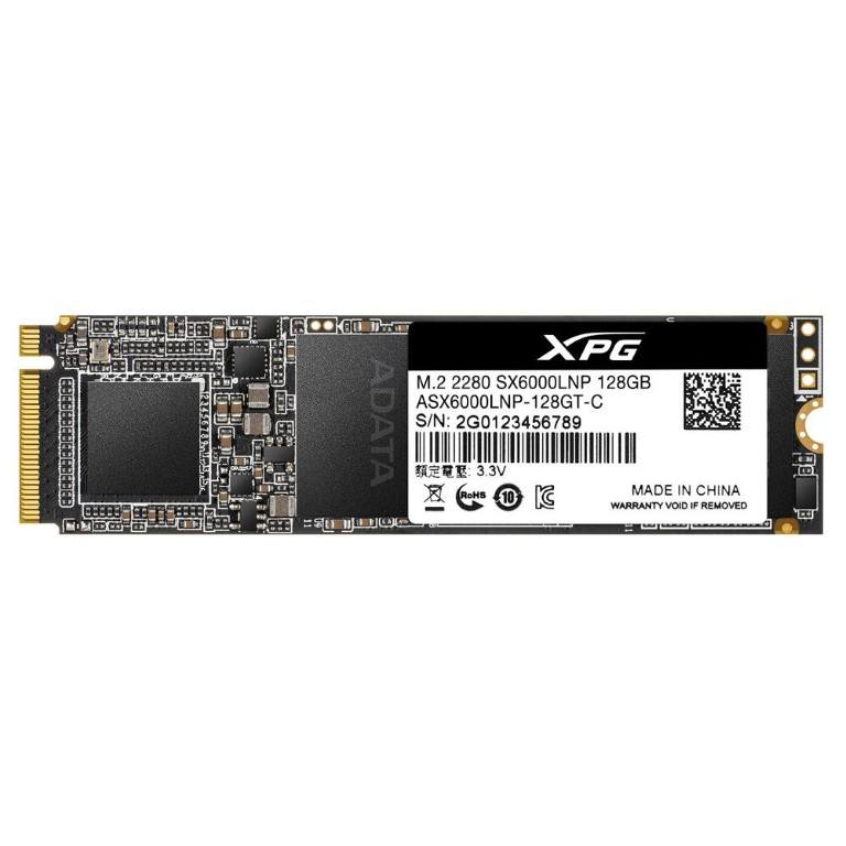 Adata XPG SX6000 PCIE 128GB NVMe M.2 Internal SSD ASX6000LNP-128GT-C