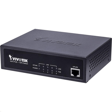 Vivotek AW-GET-050A-065 Unmanaged Switch 10-Gigabit Multi-Gigabit Ethernet PoE Black