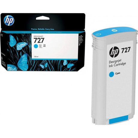 HP 727 130-ml DesignJet Cyan Printer Ink Cartridge Original B3P19A Single-pack