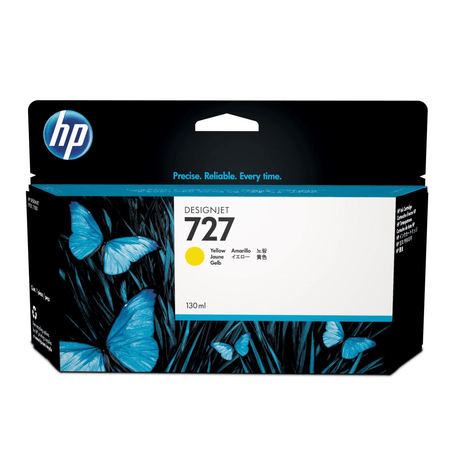 HP 727 130-ml DesignJet Yellow Printer Ink Cartridge Original B3P21A Single-pack