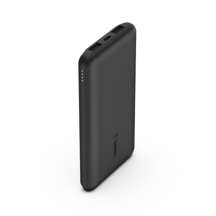 Belkin BoostCharge 10000mAh 3-Port Power Bank with USB-A to USB-C Cable Black BPB011BTBK