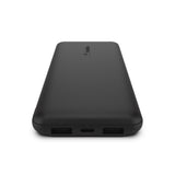 Belkin BoostCharge 10000mAh 3-Port Power Bank with USB-A to USB-C Cable Black BPB011BTBK