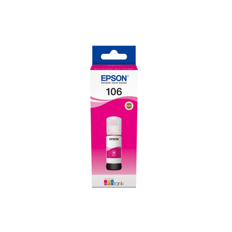 Epson 106 EcoTank Magenta Printer Ink Cartridge Original C13T00R340 Single-pack