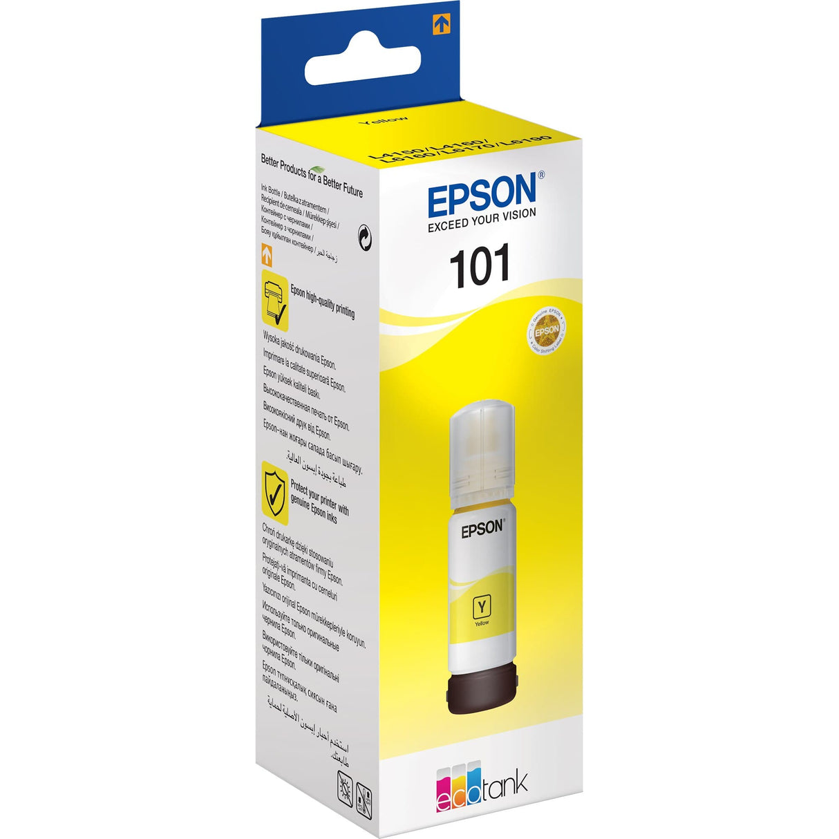 Epson 101 EcoTank Bottle Yellow Printer Ink Cartridge Original C13T03V44A Single-pack