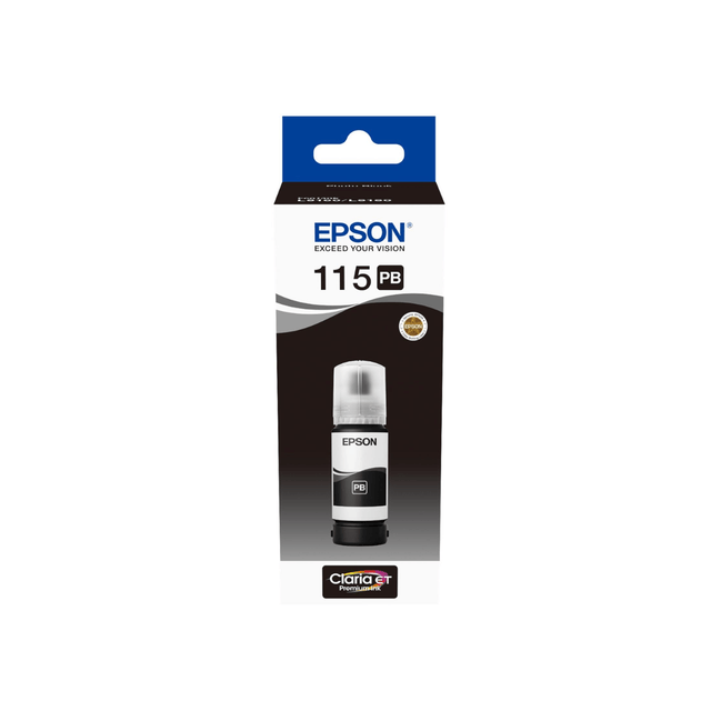 Epson 115 Ink Bottle Photo Black EcoTank Original 70ml Single-pack C13T07D14A