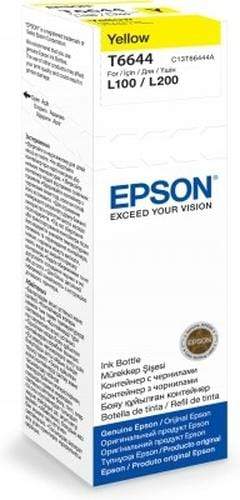 Epson T6644 Bottle 70-ml Yellow Printer Ink Cartridge Original C13T66444A Single-pack