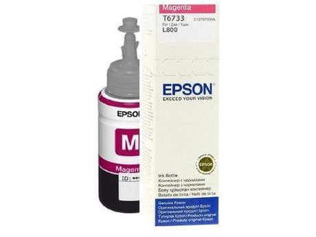 Epson T6733 Bottle 70-ml Photo Magenta Standard Yield Printer Ink Cartridge Original C13T67334A Single-pack