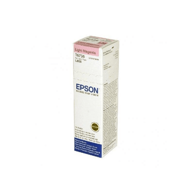 Epson T6736 Bottle 70-ml Light Magenta Standard Yield Printer Ink Cartridge Original C13T67364A Single-pack