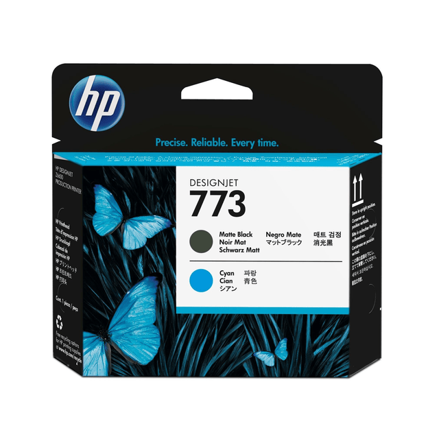 HP 773 DesignJet Matte Black and Cyan Standard Yield Printhead Original C1Q20A Single-pack C1Q20A