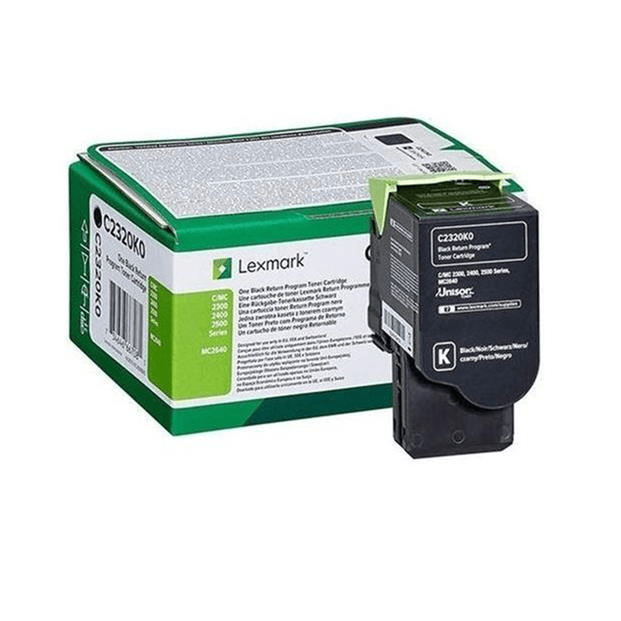 Lexmark C2350K0 Black Toner Cartridge 1,000 Pages Original Single-pack