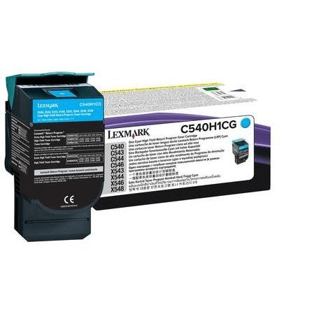 Lexmark C540H1CG Cyan Toner Cartridge 2,000 Pages Original Single-pack