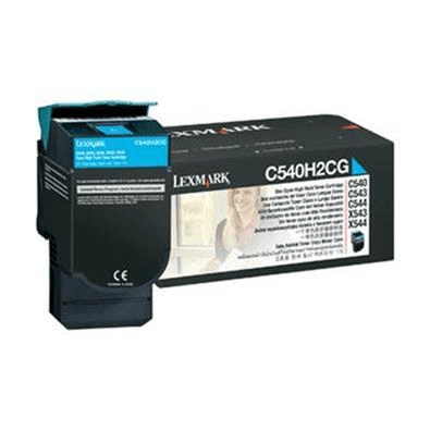 Lexmark C540H2CG Cyan Toner Cartridge 2,000 Pages Original Single-pack