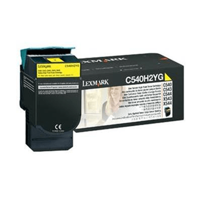 Lexmark C540H2YG Yellow Toner Cartridge 2,000 Pages Original Single-pack