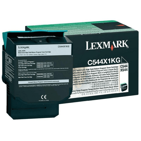 Lexmark C544X1KG Black Toner Cartridge 6,000 Pages Original Single-pack