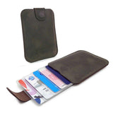 Tuff-Luv Western Leather Credit card Pull-E Wallet - Brown C8_53