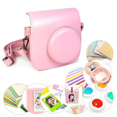 Tuff-Luv 9-in-1 Instax Mini 8 & 9 Camera Accessories Bundle - Pink C8_55