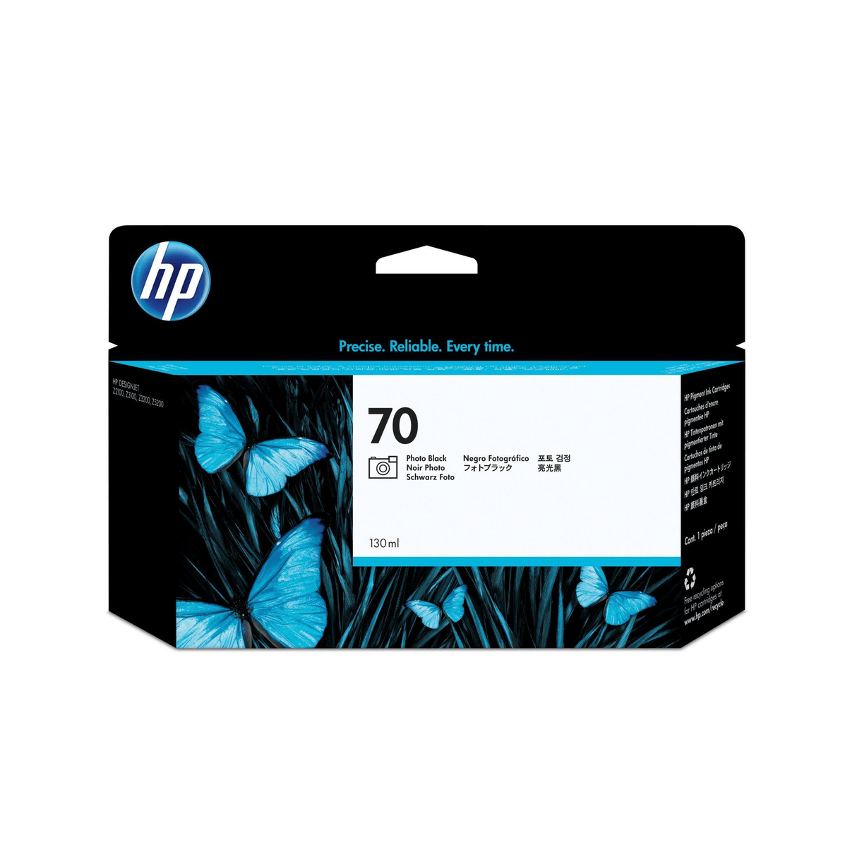 HP 70 130-ml DesignJet Photo Black Printer Ink Cartridge Original C9449A Single-pack