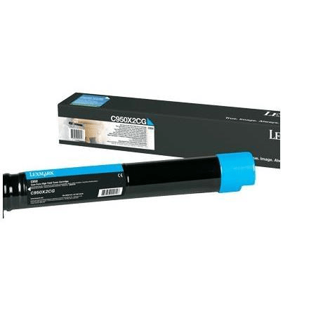 Lexmark C950X2CG Cyan Toner Cartridge 24,000 Pages Original Single-pack