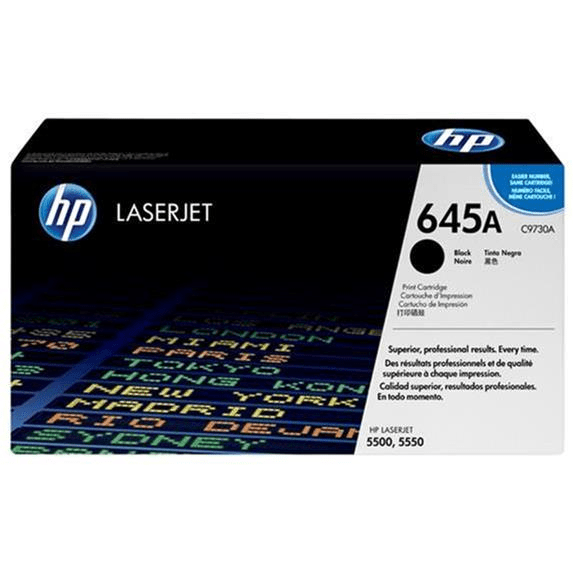 HP 645A Black Toner Cartridge 13,000 Pages Original C9730A Single-pack