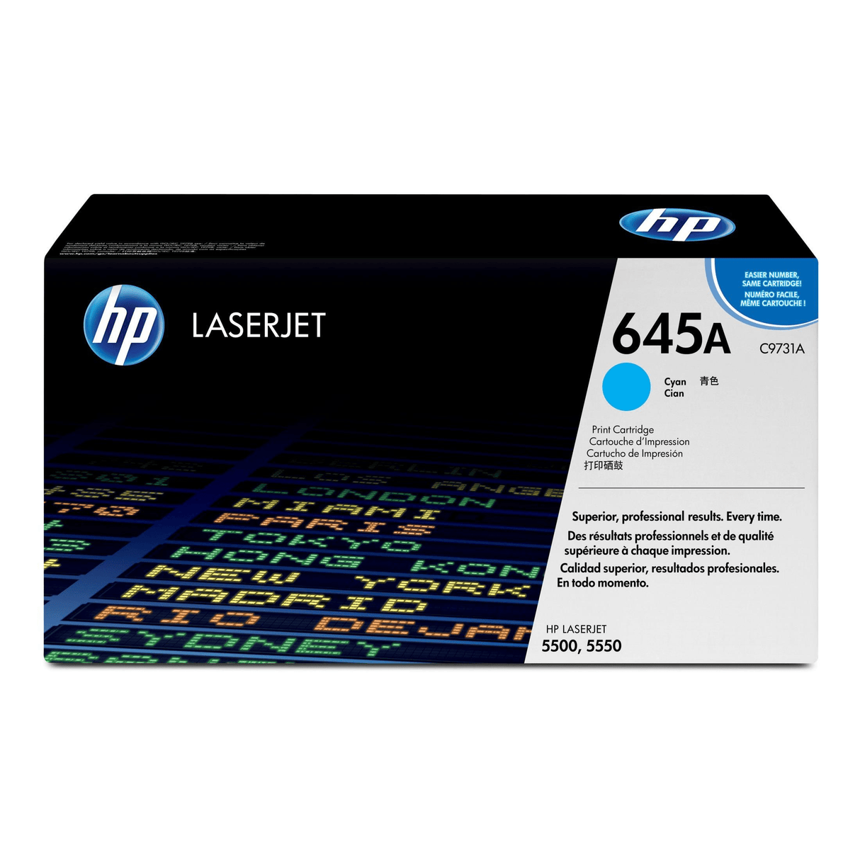 HP 645A Cyan Toner Cartridge 12,000 Pages Original C9731A Single-pack