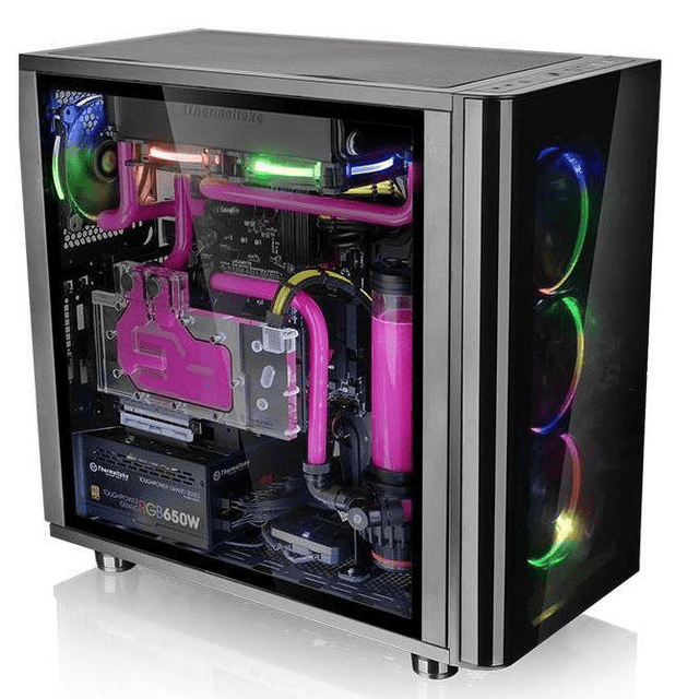 Thermaltake View 31 TG RGB Midi Tower Black Gaming PC Case CA-1H8-00M1WN-01