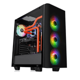 Thermaltake View 21 TG RGB Plus Midi Tower Black Gaming PC Case CA-1I3-00M1WN-05