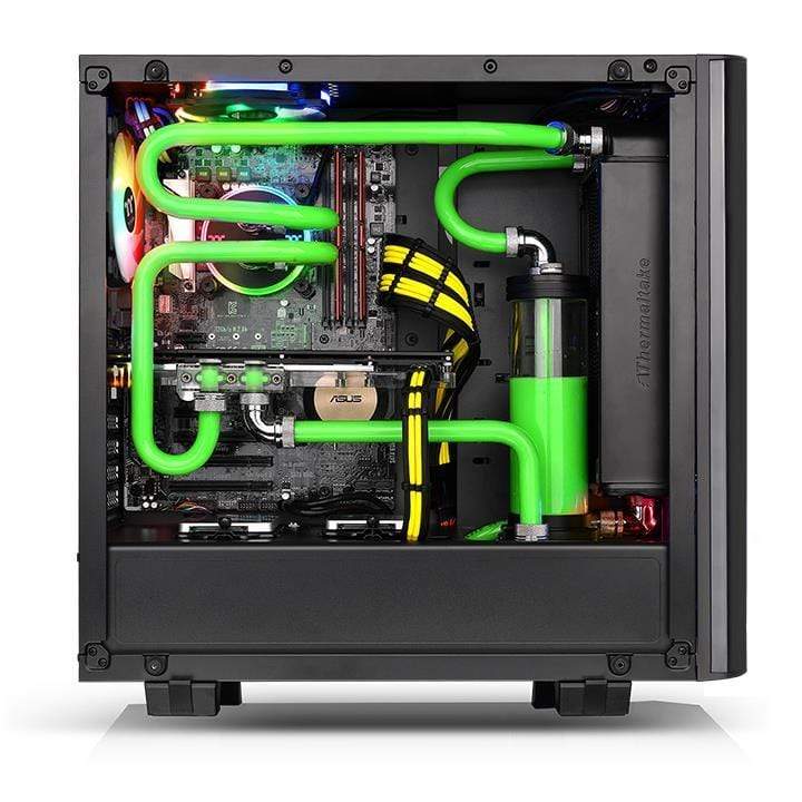 Thermaltake View 21 TG RGB Plus Midi Tower Black Gaming PC Case CA-1I3-00M1WN-05