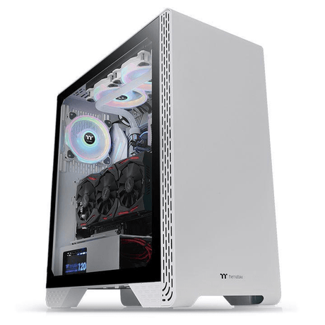 Thermaltake S300 TG Snow Midi Tower White Gaming PC Case CA-1P5-00M6WN-00