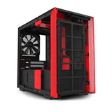 NZXT H210i Mini ITX Tower Case with Lighting and Fan Control Matte Black and Red CA-H210I-BR