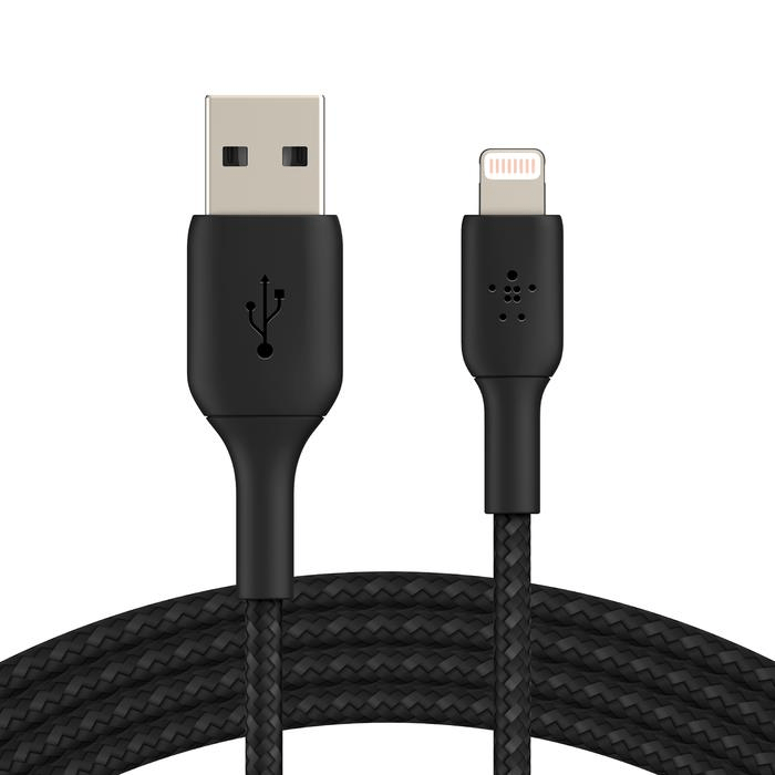 Belkin BoostCharge 1m Braided Lightning to USB A Cable - Black CAA002BT1MBK