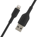 Belkin BoostCharge 1m Braided Lightning to USB A Cable - Black CAA002BT1MBK