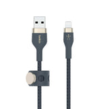 Belkin BoostCharge Pro Flex 3m USB-A Cable with Lightning Connector Blue CAA009BT3MBL